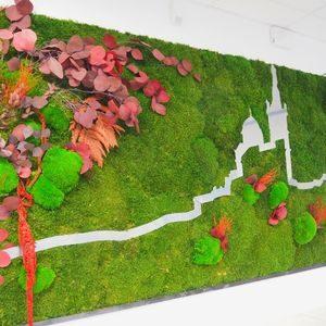Mur mousse et végétaux stabilisés Ecrin Végétal