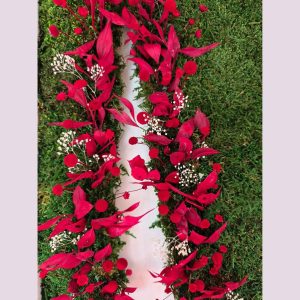 Tableau écrin végétal fente rouge coeur